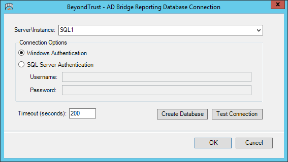 Reporting Database Connection