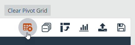 Clear Pivot Grid button in the toolbar