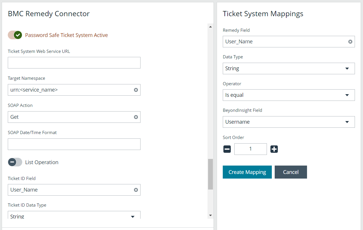 Add the first mapped field for Ticket System Mappings.
