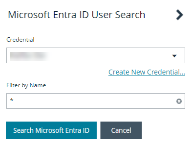 Add an Azure Active Directory User - Search Azure Active Directory