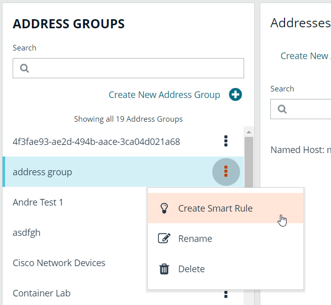 Create Smart Rule from An Address Group in BeyondInsight