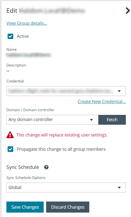 Edit Settings to Propagate Group Changes to all Users