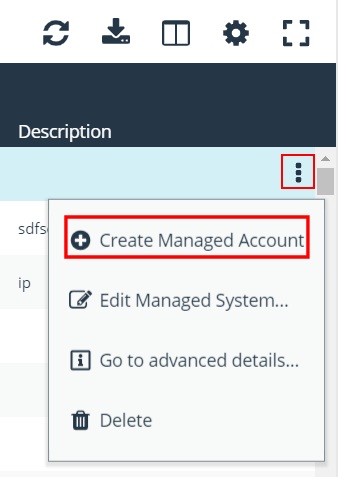 Create a managed account with DSS authentication