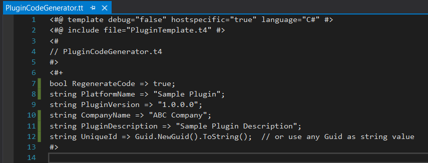 Plugin Code Generator