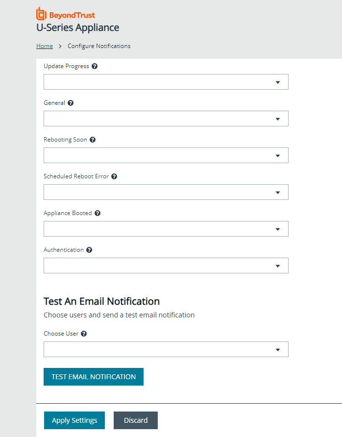Configure email notifications
