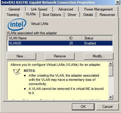 Network Connection Properties dialog