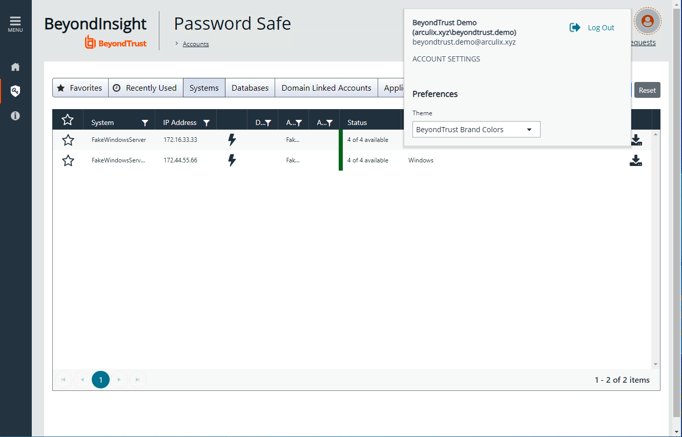 Test the logon for the Password Safe user.
