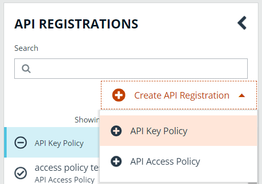 Create a new API Key Policy API Registration in BeyondInsight.