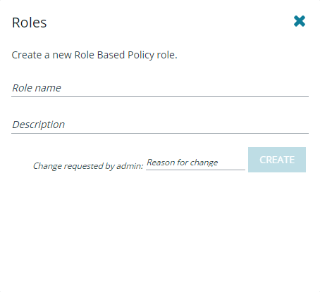 Enter information in the Roles panel to apply and modify roles that define core policy behavior.