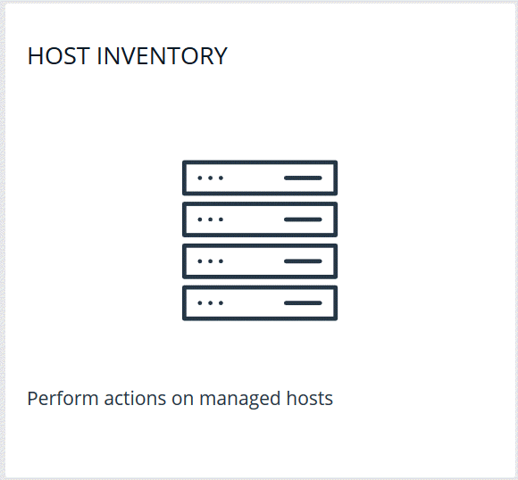 Host Inventory tile allows you to add hosts to BeyondInsight for Unix & Linux.