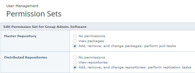 User Management :: Permission Sets