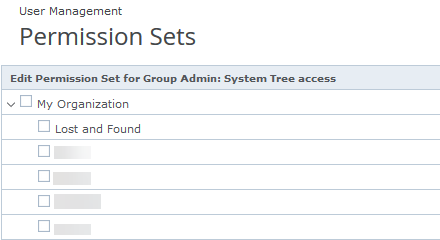 The Systems Tree Permission Set