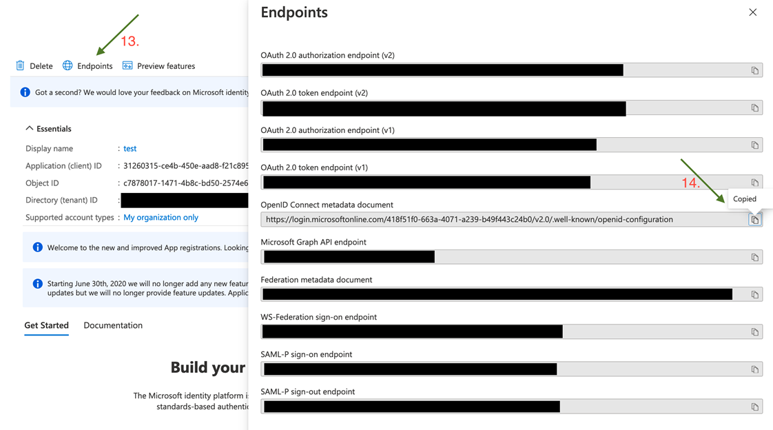 In Azure, configure endpoints for Privilege Management integration.