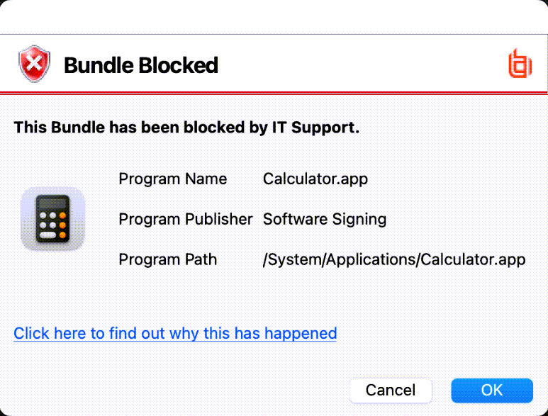 Mac blocked message sample image