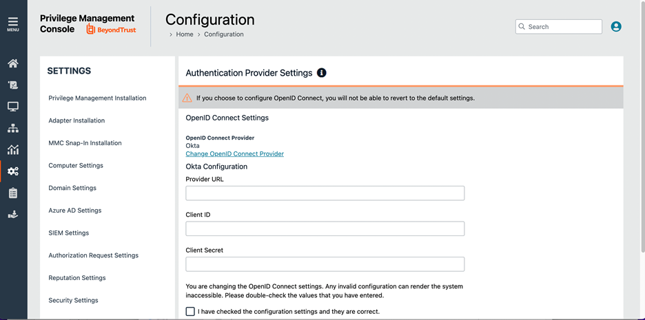 In PM Cloud instance, set up Okta for OpenID Connect.