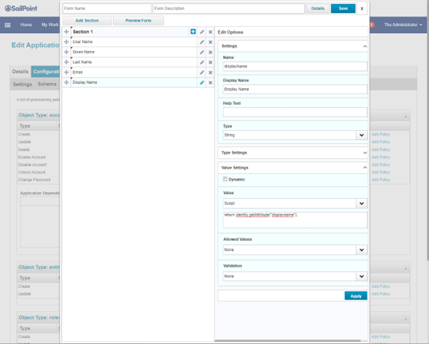 Set attribute displayName in IdentityIQ for PM Cloud integration.