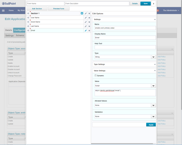 Set attribute email in IdentityIQ for PM Cloud integration.