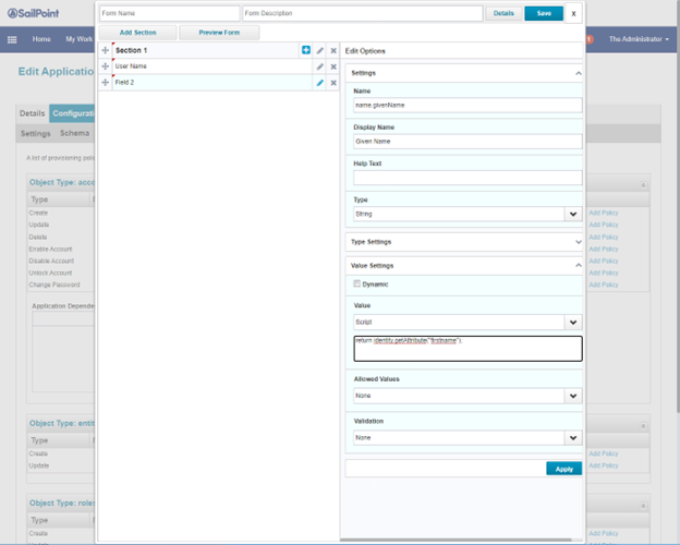 Set attribute givenName in IdentityIQ for PM Cloud integration.