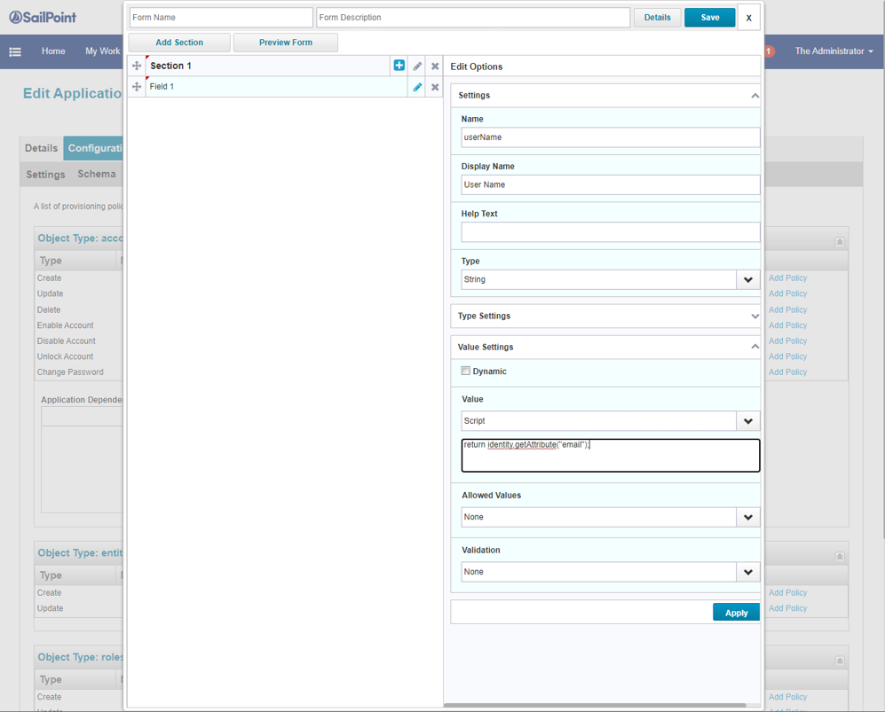 Add section in IdentityIQ for PM Cloud for integration.