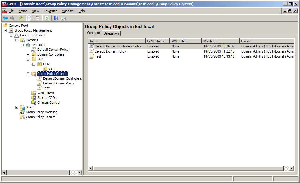 In the GPMC, double click Group Policy Objects in the forest and domain containing the GPO you want to edit