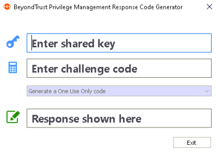 Privilege Management for Windows Response Code Generator