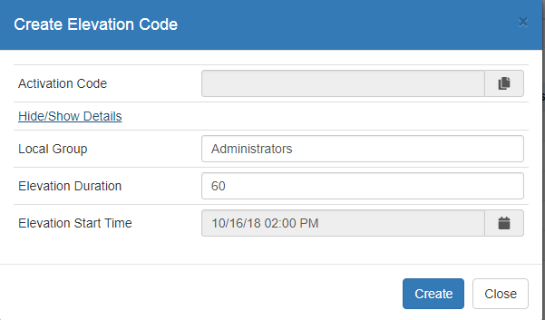 Create Elevation Code