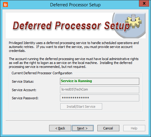 Deferred Processor Setup