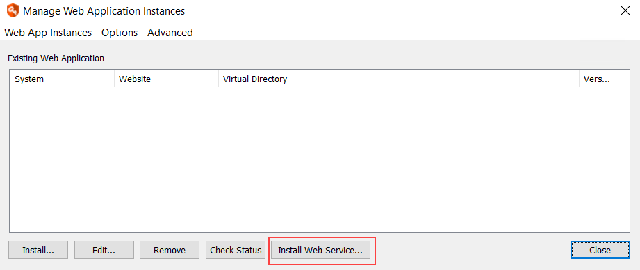 Privileged Identity Install Web Service
