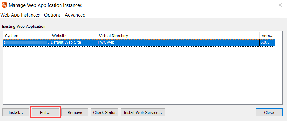 Manage Web Application Instances