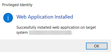Web Application Installed