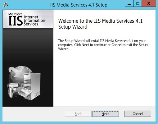 IIS Media Services Setup
