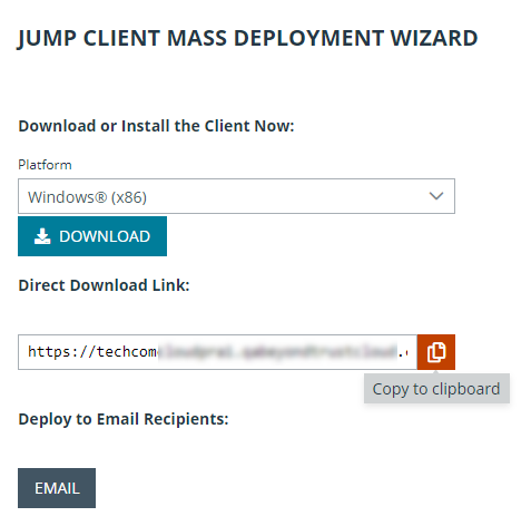 Download and Deploy Jump Client