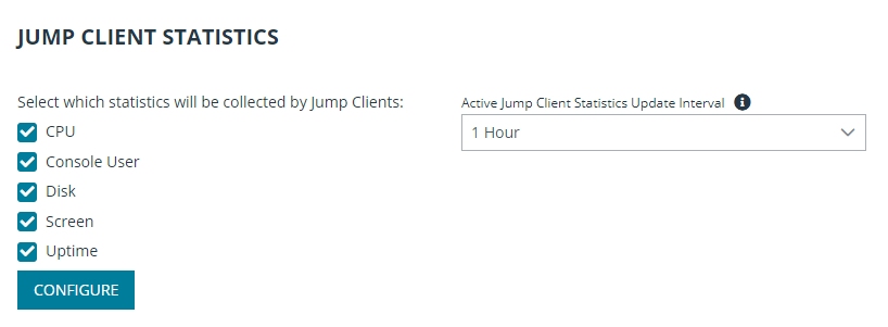 Jump Client Statistics