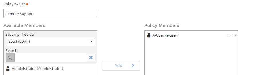 Add Policy Members