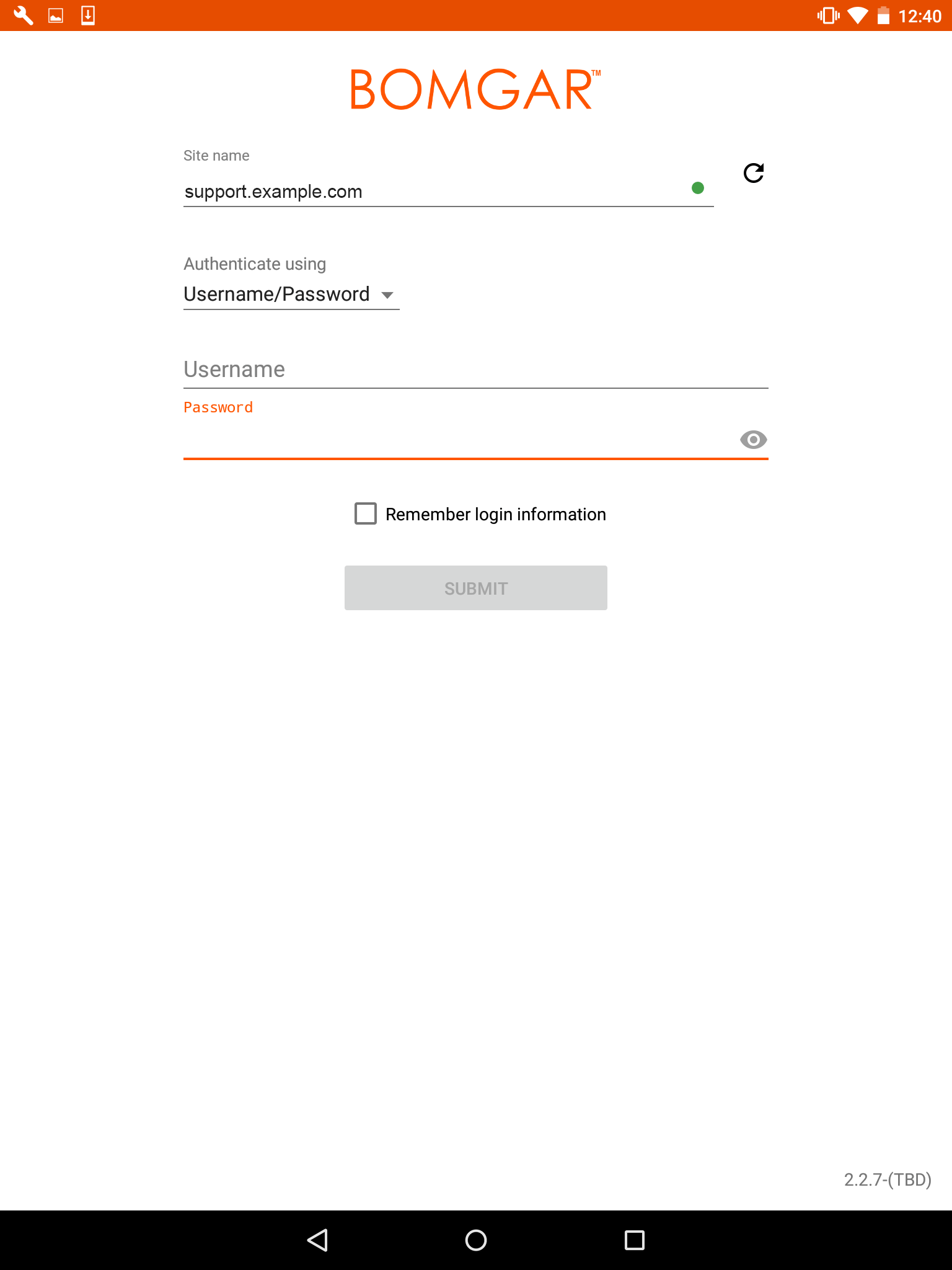 Android Access Console Login
