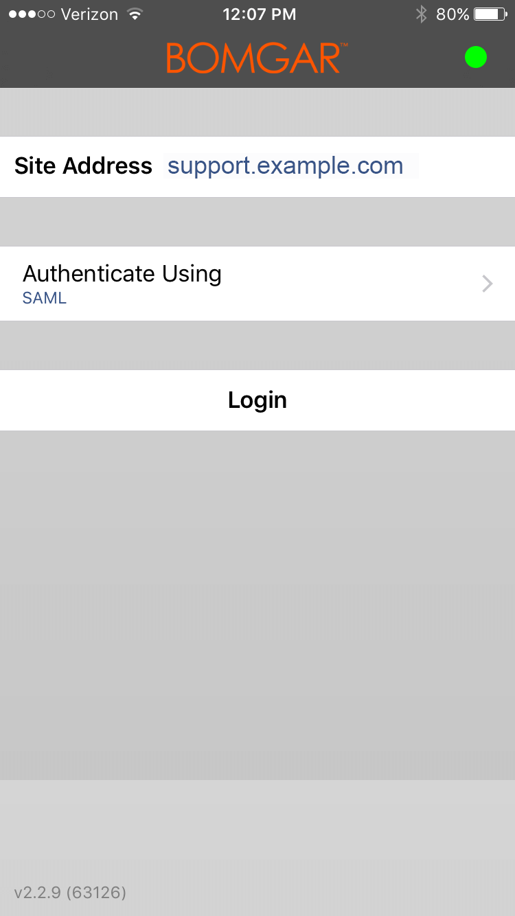 Authenticate Using SAML