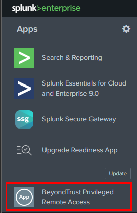 BeyondTrust Privileged Remote Support in Splunk Enterprise Apps