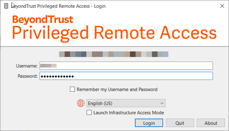 Log in to the Access Console with Username and Password