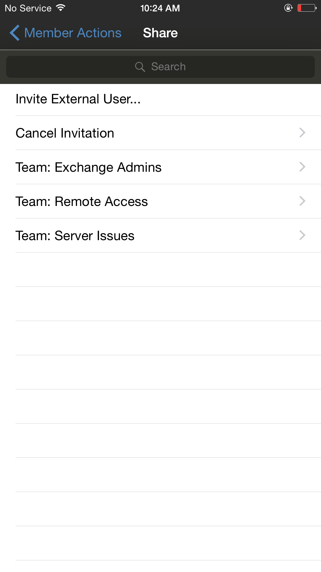iPhone Cancel Invitation Option