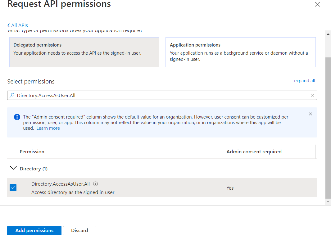 Azure remove user read permission screen