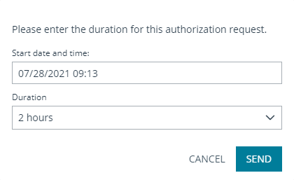 Prompt that Show the Duration of Access