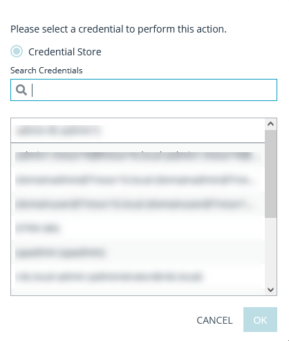Select Credential from Credential Store when Injecting Credentials