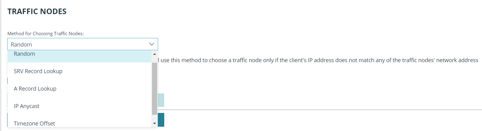 Atlas Cluster Page Traffic Nodes Method Selection
