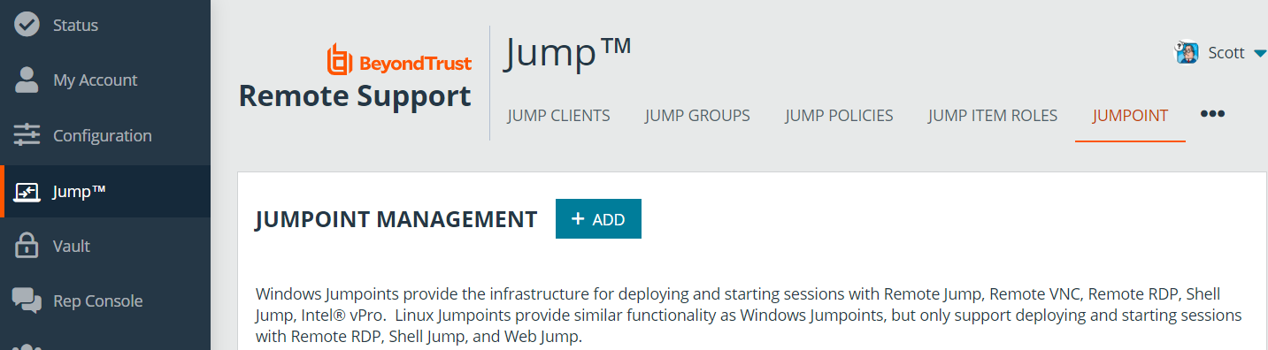 Manage Jumpoints