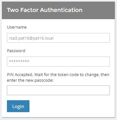 /login PIN Accepted - Enter New Passcode