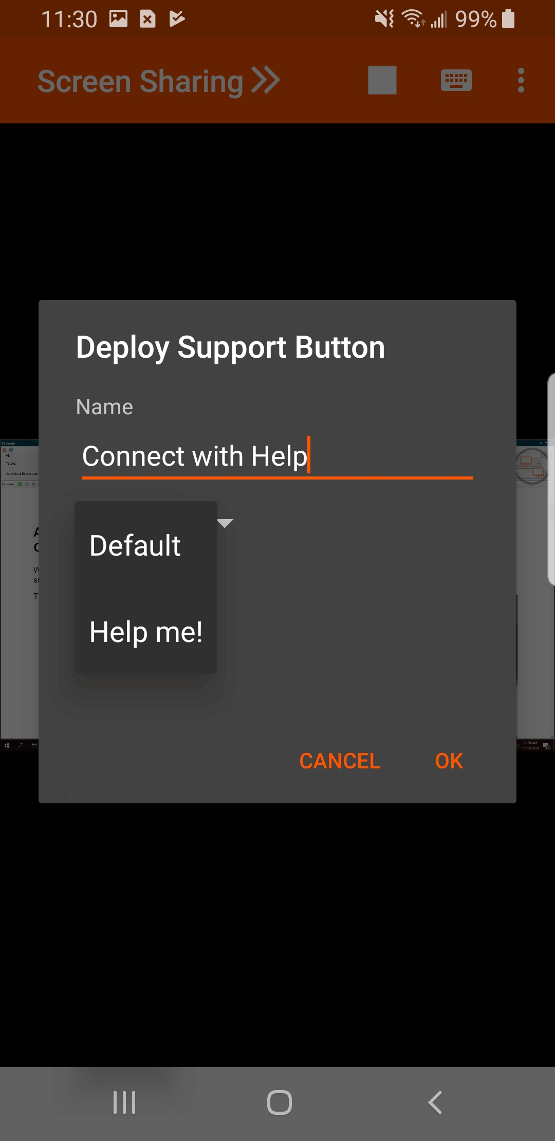 Support Button Profile