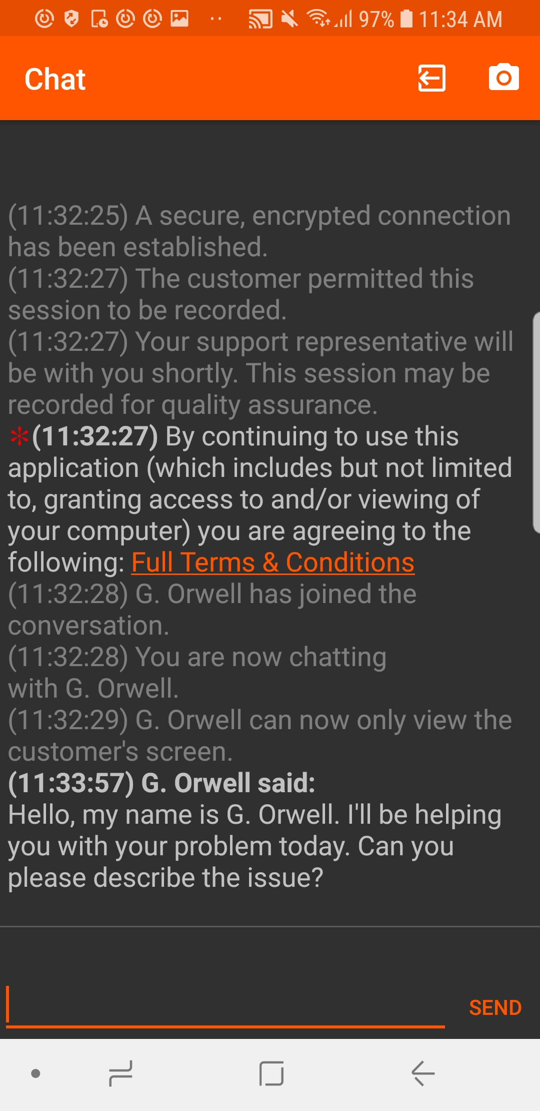 Android Client Chat Interface