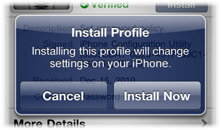 Install Apple iOS Configuration Profile