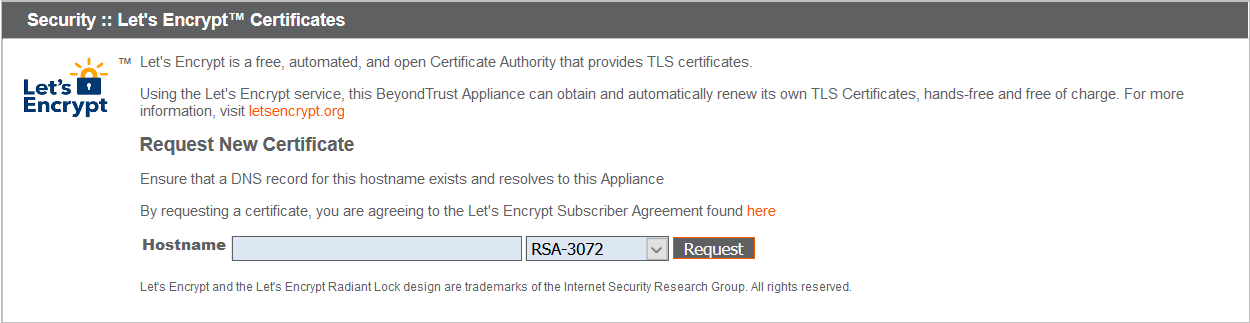Security :: Let's Encrypt Certificates