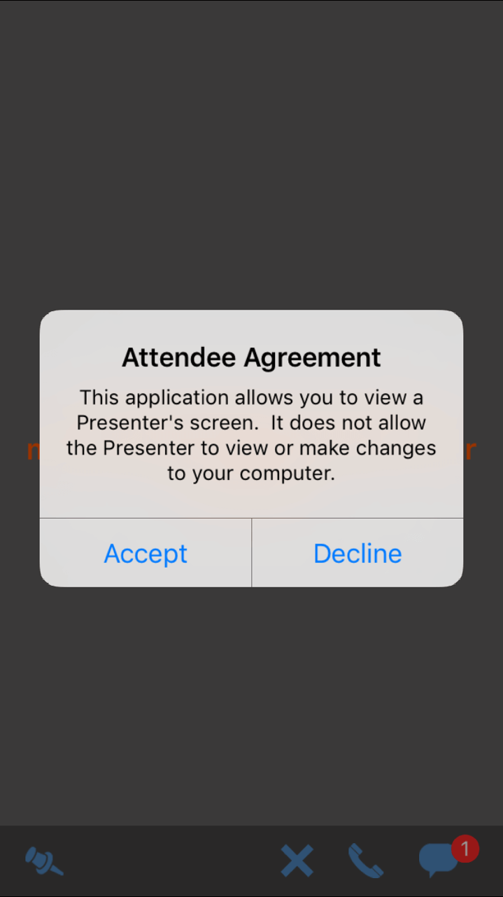 iOS Presentation Attendee Agreement